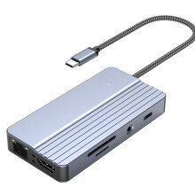 Base de Expansión 4K 10 en 1 para Teléfonos Móviles, Portátiles y Consolas de Juegos Steam. Adaptador HDTV. Base de Expansión Tipo C.