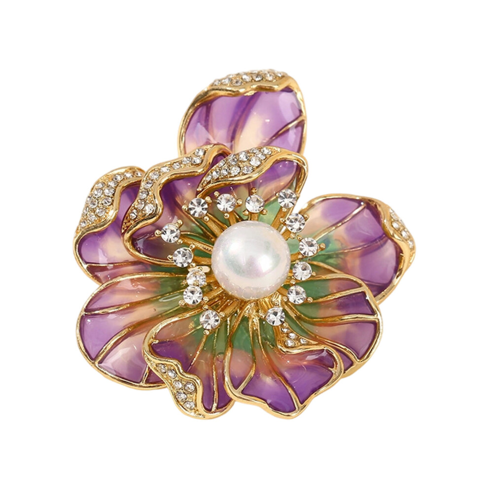 Butterfly Floral Designs Brooch Alloy Crafted Jewelry for- C