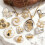Delicate Double Tone Heart And Leaf Charm Lightweight 3g-14 4