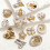 Delicate Double Tone Heart And Leaf Charm Lightweight 3g-14 6