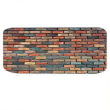 Alfombrilla de baño antideslizante con estampado de ladrillo urbano, resistente al agua y de fácil limpieza para vestíbulo o comedor, 40 x 120 cm.