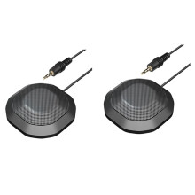 2 Micrófonos de Escritorio Omnidireccionales de 360 de 3,5 mm para Computadoras Portátiles, Grabación de Audio y Comunicación.