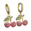Practical Cherry Dangle Earrings Pendant Earrings Copper-D 1