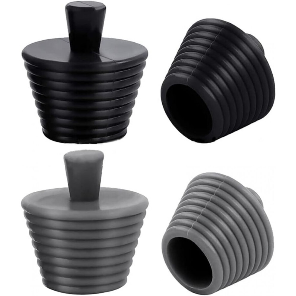 Versatile Silicone Drainage Stopper, Universal Bathtub Stopper Ensures A Tight Seal For Bathtub, Kitchen And Sink Drainage, Soft And Flexible 4 Pieces 9466005150965