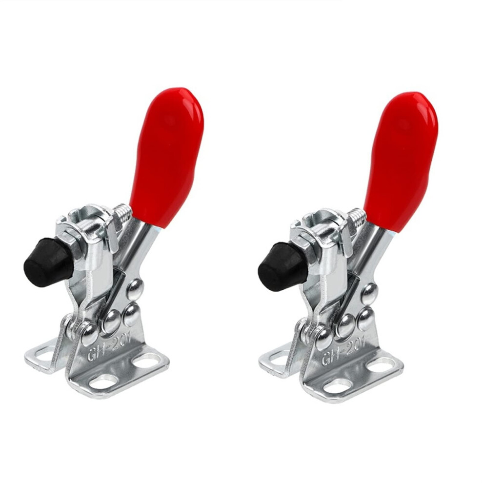 2Pcs Gh-201 Toggle Clamp 1000Lb Capacity Quick Release Horizontal Tool For Sheet Metal Welding Jigs Accessories 9001264872847