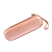 Waterproof Hard Shell Electric Toothbrush Travel Case with Elastic Strap and Mesh Pocket Gold