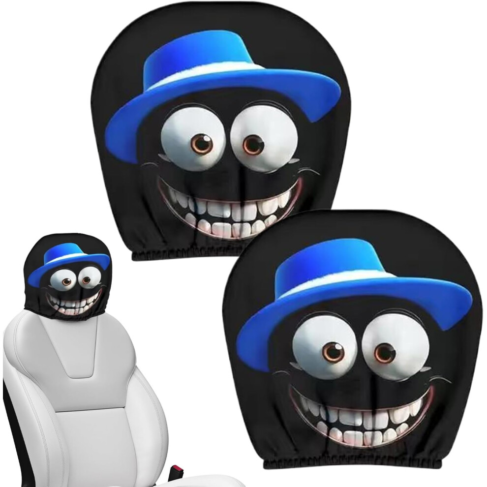 (A) Car Headrest Covers | Auto Headrest Covers - Cartoon Eyes Interior Decorations For Automobile Truck Suv Trailer Tractor 9009412859313