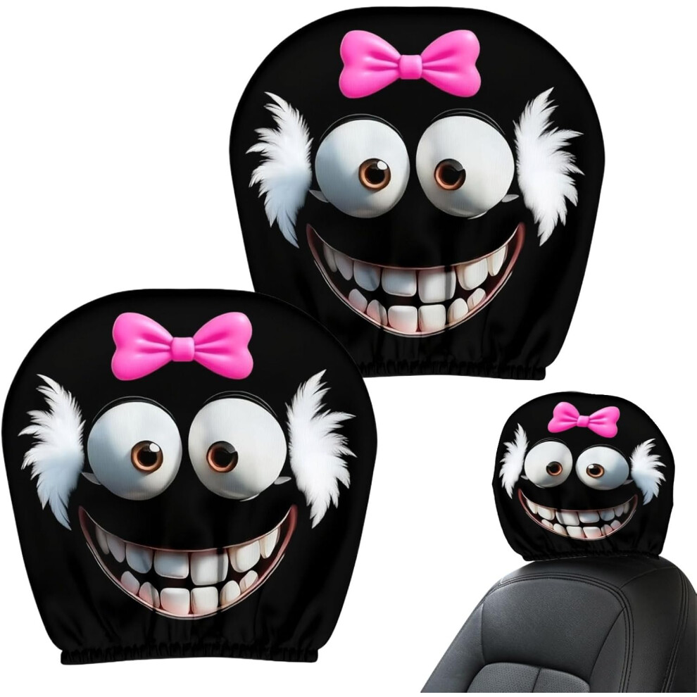 (B) Car Headrest Covers | Auto Headrest Covers - Cartoon Eyes Interior Decorations For Automobile Truck Suv Trailer Tractor 9009412859320