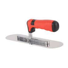 Stainless Steel Concrete Finishing Trowel with Ergonomic Grip for Smooth Plastering 7.5x25.5cm