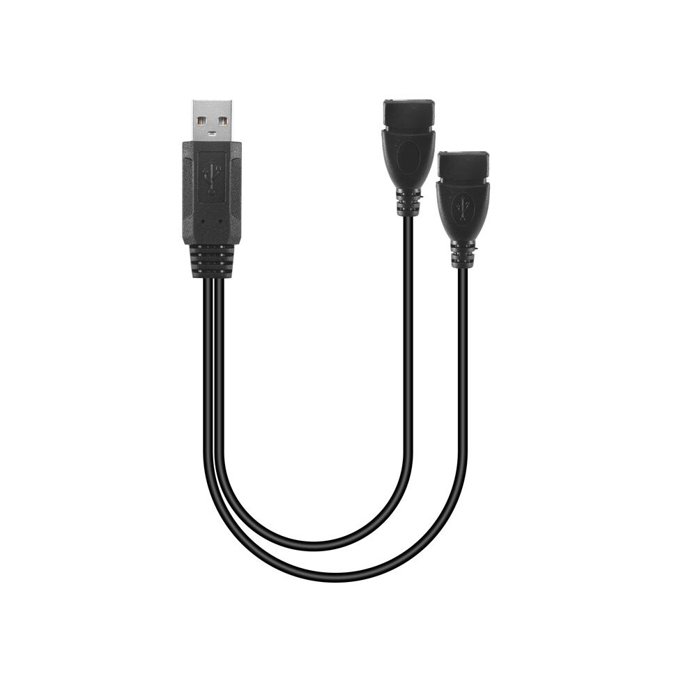 Usb 2.0 A Male To 2 Dual Usb Female Jack Y Splitter Hub Power Cord Adapter Cable 4854110199705