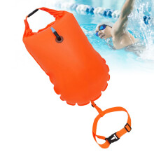 Swim Pull Buoy Visibility Orange With Adjustable Strap For Pool Beach Sea Lake Dive Water Sports Non Slip Bag