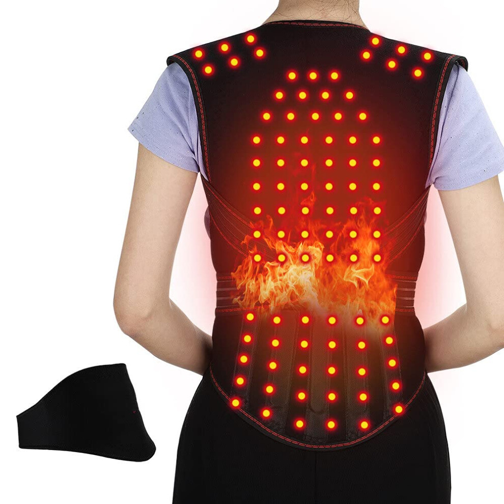Back Support Belt with Magnetic Therapy, SelfHeating Lumbar Brace for Posture Correction, L