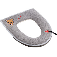 Copriwater in peluche di alta qualità, tappetino in spugna antiscivolo con chiusura a cerniera per un utilizzo morbido e confortevole tutto l'anno,