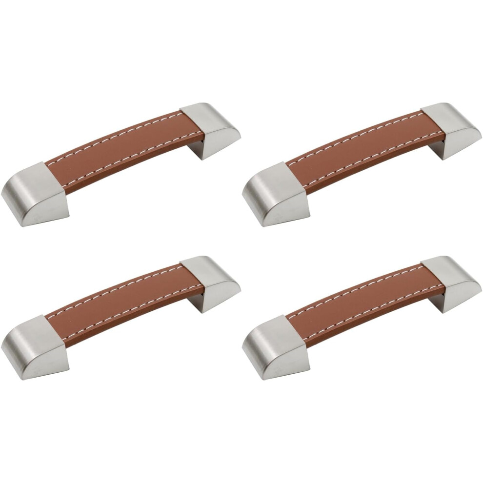 Handmade Leather For Wardrobe Drawer, Durable Leather Door Handles With Rustproof Finish, Vintage Cabinet Handles With Adjustable Hole Spacing, 9048212269977