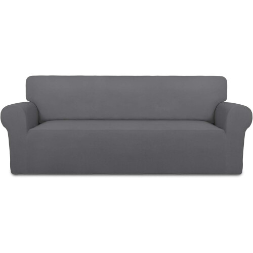 Capa protetora de elastano para sofá de dois lugares, capa macia antiderrapante para sofá, protetor de móveis com base elástica, âncoras de