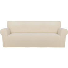 Sofaüberzug für Zweisitzer-Sofas, rutschfester, weicher Sofaüberzug, Möbelschutz mit elastischem Saum, einfache Montage, maschinenwaschbar
