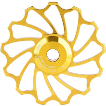 Puleggia in lega di alluminio per trasmissione di bicicletta, puleggia del deragliatore posteriore con cuscinetti in ceramica, set di pulegge ad alte