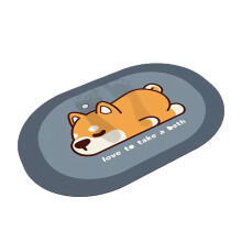 Tapis de bain en terre cuite à séchage rapide, antidérapant et très absorbant, avec un joli motif de dessin animé pour un nettoyage facile,