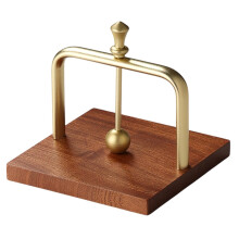 Modern Aluminum Napkin Holder with Weighted Arm Wood Base for Dining Table and Countertop