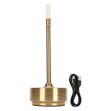 Modern Design Table Lamp With Touch Control Cordless Battery Powered Light Featuring 3 Color Stepless Dimming And Anti Slip Base For Bedroom And Cafe