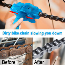 Pulitore per catena da moto, lavatrice per catena da bici con processo facile da usare e costruzione resistente, setole robuste e nylon per spazzola
