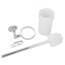 Langlebiges Badezimmeraccessoire aus Metall, Vintage-weißes WC-Bürstenset, dekorativer und funktionaler WC-Reiniger, einfache Installation,
