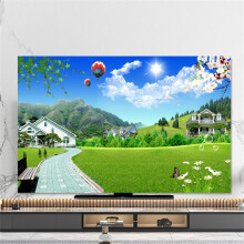 Universal Elastic TV Screen Protector Cover 4043 Inch 3D Forest Hot Air Balloon Polyester