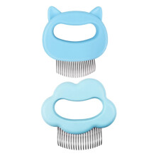 Pet Grooming Combs for Cats 2Pack, Compact Portable Hair Removal Tools, Daily Use Massage Brush Design
