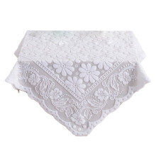 Square Table Cloth, Elegant Home Decor with Soft Feeling Pure Cotton Fabric, Suitable for Birthday Gifts and Wedding Gifts, Washable and Reusable for
