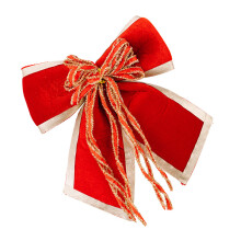 Velvety Fabric Bowknot Christmas Tree Decoration for-Red