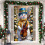 Bright New Year Door Cover Polyester Tapestry Quick Setups-A 1