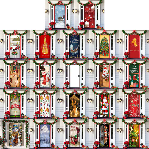 Bright New Year Door Cover Polyester Tapestry Quick Setups-A 2