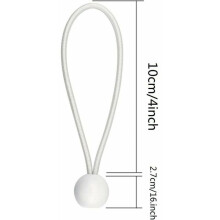 Cordes élastiques à boule : lot de 50 pièces, sangles résistantes aux intempéries et à forte tension pour tonnelle, bâche et plus encore,