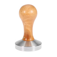 Espresso-Handtamper mit perfektem Griff, Massivholz-Tamper mit Edelstahlfuß, langlebiges, rostfreies Design zum Komprimieren von Kaffeepulver,