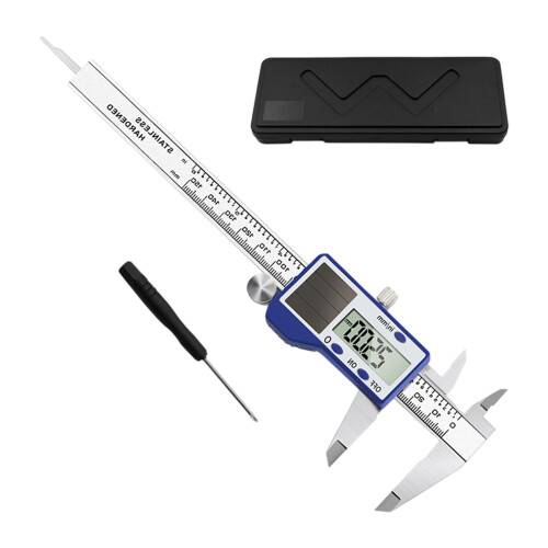 Upgrades 150mm Digital Calipers Solar power Double Energy System