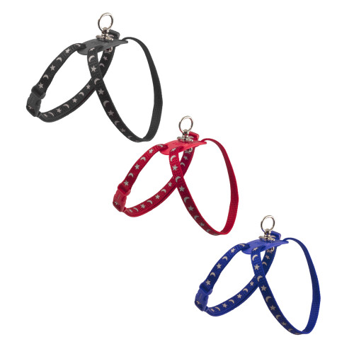 Ancol Nylon Harness Figure 8 Moon & Stars Black