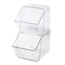 Stackable Clear Visibility Refrigerator Organizers, Easy Clean Bpa Free Storage Bins, Multi-purpose 2 Tier Pantry Organizer For Tight Spaces, Versatil