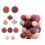 35Pcs Luxurious Flocking Ornament Solid Materials-Caramel Brown 1