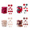 35Pcs Luxurious Flocking Ornament Solid Materials-Caramel Brown 3