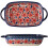 Vintage Colorful Hand Painted Ceramic Bakeware with Double Handles, Oven Safe Rectangular Dish 5