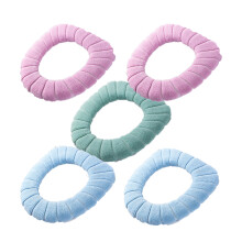 Toiletbrilhoezen, warme toiletbrilhoezen van acrylvezel met hoge elasticiteit, universele pasvorm, rekbaar en wasbaar, 5-pack
