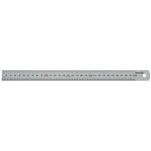 554103 STL300 Steel Ruler - White
