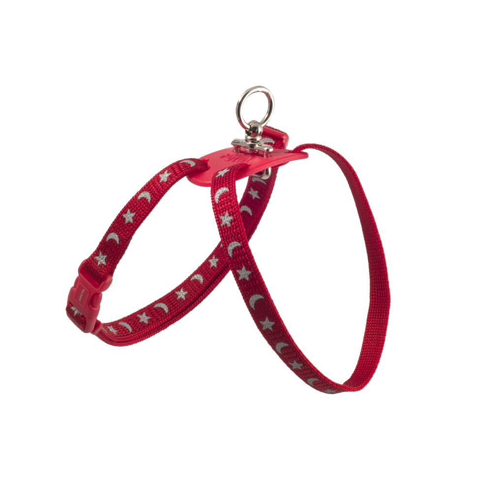 Ancol Nylon Harness Figure 8 Moon & Stars Red
