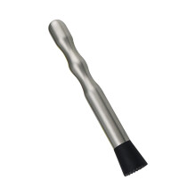 Cocktail Ice Crusher Stainless Steel Muddler with Ergonomic Grip for Bartender Fruit Crushing