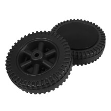 2pcs 6 Inch BBQ Grill Wheels Heavy Duty Black Stem Casters Heat Resistant Universal Fit for Grills Lawn Mowers
