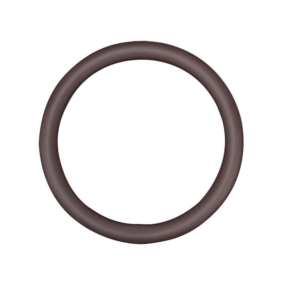 Steering Wheel Cover Leather 14.515 Inch Nonslip Grip For Chevy Silverado Tahoe Brown 9119770642295