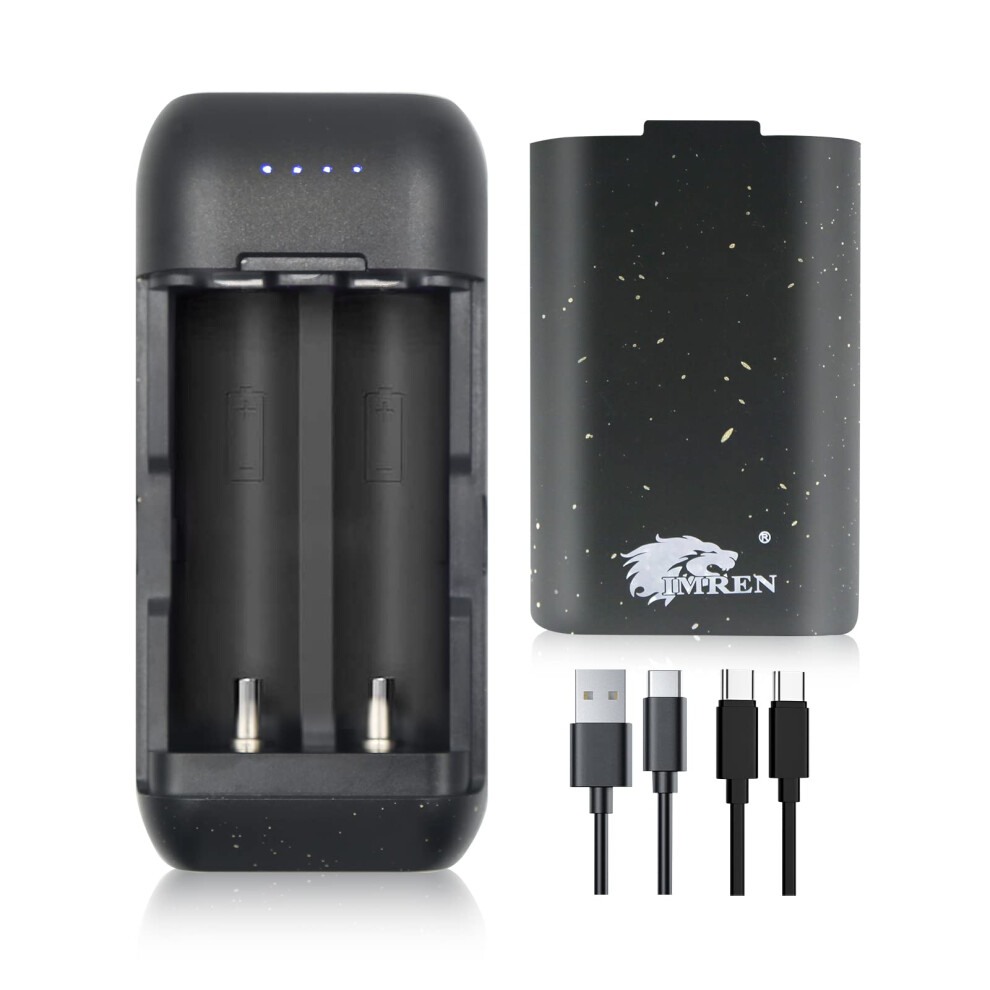18650 Battery Charger Dual Slot Fast Charging Usb C 2 In 1 Power Bank For Liion Batteries 9119770642592