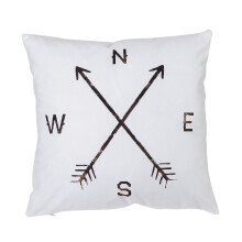 Home Decor Pillowcase, Compass Arrow Pillow Covers Fashionable And Special Design, 18X18 Square Pillow Cases For Car Or Home Use, Reusable And Durable
