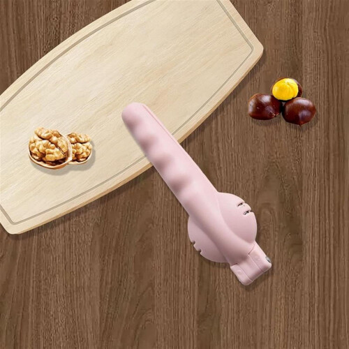 Nut Crackers Chestnut Cutter Tool - Professional Multifunctional Nut Cracker Sheller with Non-Slip Handle in Pink 2