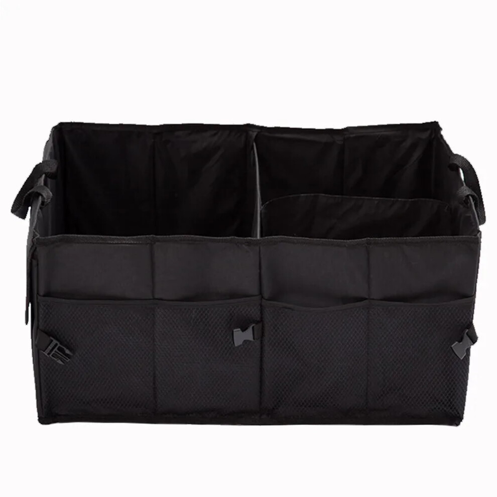 Large Capacity Car Trunk Organizer Waterproof Foldable Storage Box With Multi Compartments Black 9119770643292